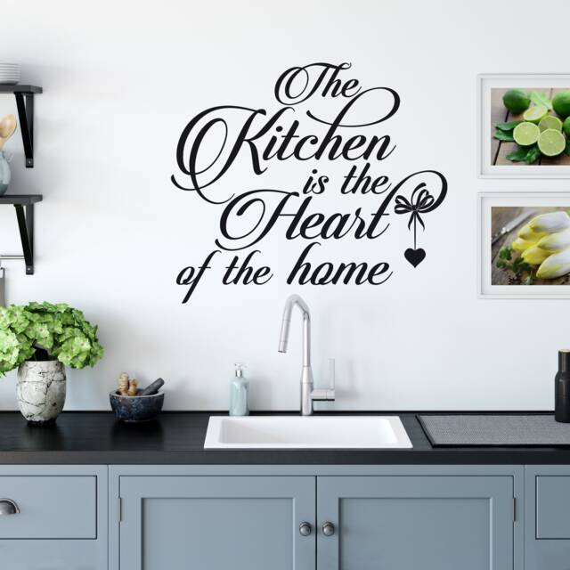 The Kitchen Is The Heart Of Home Wall Decal Vinyl Sticker Decor Art Mural - image 1