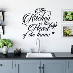 The Kitchen Is The Heart Of Home Wall Decal Vinyl Sticker Decor Art Mural - thumbnail 1