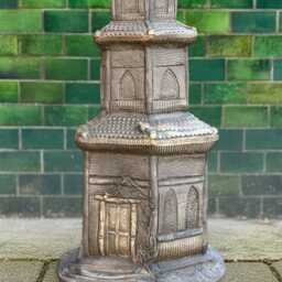 Concrete Three Tier Pagoda Statue Stone Oriental Tower Garden Figurine Japanese Temple Sculpture Zen Outdoor Decor Lawn Ornament Pagoda Gift - thumbnail 3