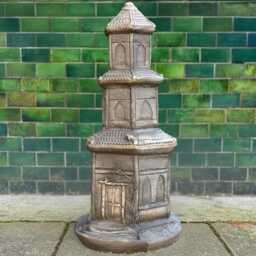 Concrete Three Tier Pagoda Statue Stone Oriental Tower Garden Figurine Japanese Temple Sculpture Zen Outdoor Decor Lawn Ornament Pagoda Gift - thumbnail 1