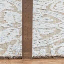 8x10 Grey Silver Modern Transitional Rug Soft Shineable Wool & Silk #7084 - 242x300 cms. Free Shipping - thumbnail 4