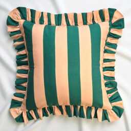 Bohemian Frill Striped Pillow Cover - Different Color Options With Edges Hello Mello Store - thumbnail 1