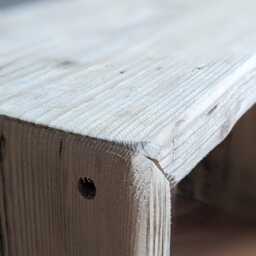 Wide Wooden Stool - thumbnail 4