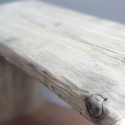 Wide Wooden Stool - thumbnail 2