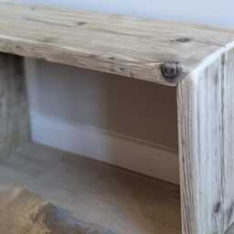 Wide Wooden Stool - thumbnail 3