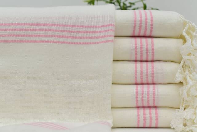 Turkish Towels, 40x70, Hand Towel, Peshtemal Beach 100x180 cm, Pink Soft Organic Tkr-Glbhr - image 1