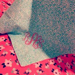 Custom Reversible Mini Roses Baby Blanket - thumbnail 2