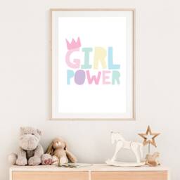Girls Power Print, Bedroom Decor, Posters, Motivational Wall Art, Pastel Colours Pink, Girl Nursery Prints - thumbnail 2