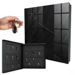 Marble Elegance Key Cabinet For Home, Black Box Minimalist Backgrounds & Patterns, Lovers Of Modernity - thumbnail 1