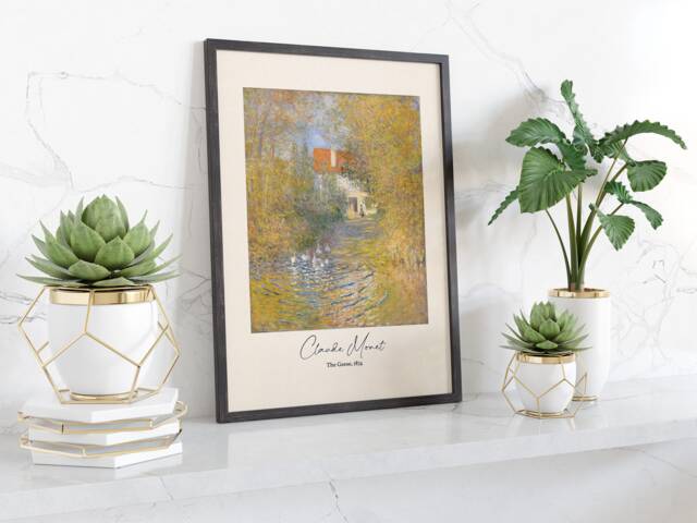 Claude Monet The Geese 1874 Wall Art Print Impressionist Landscape Painting Serene Countryside Scene For Home Office Or Gallery Decor - image 1
