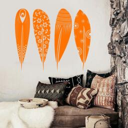 Wall Vinyl Decal Feathers Dream Catcher Symbolic Snare Abstract Modern Ethnic Ornaments Home Art Decor - #1157Dz - thumbnail 2