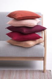 Cushioncover With Zip, Linen Pillow Cover, Soft Washed Cushioncase, Couch Or Sofa Pillowcase Zipper, Color Softened Throw - thumbnail 1