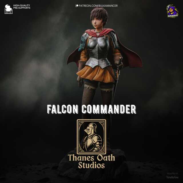 Falcon Commander - Battle-Scarred Warrior Grim Dark Fantasy Anime Casca Resin Figure 16K - image 1