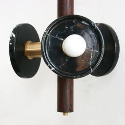 Black Veined Marble & Wenge Wood Triple Pendant Light Kitchen Island Bathroom Ceiling Foyer - thumbnail 3