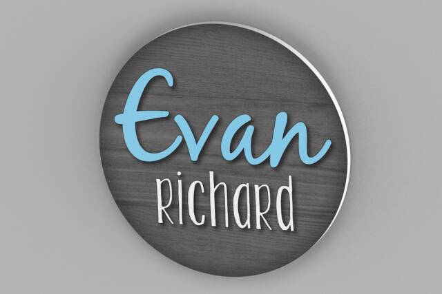 Nursery Wall Decor Round Name Sign Woodland Art Baby Room Personalized Gift For Kids - image 1