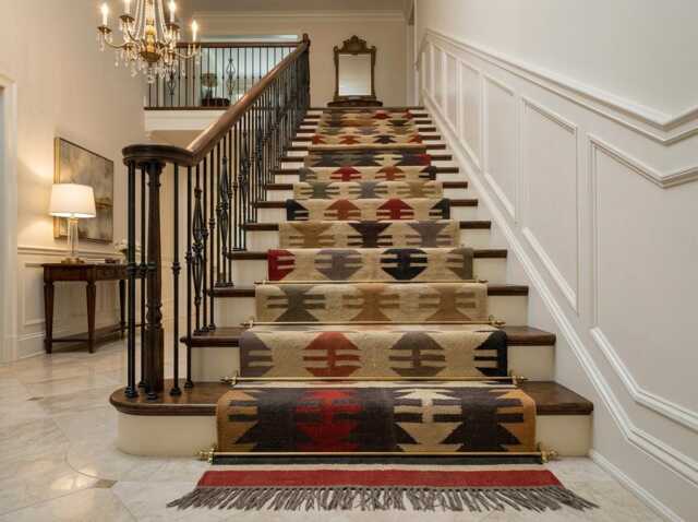 Wool Jute Kilim Runner, Handmade Tribal Hallway Flatweave Southwestern Runner Rug, Boho Geometric Entryway - image 1