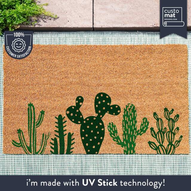 Cactus Lover Entry Mat - Succulent Pattern Doormat Perfect Gift For Plant Enthusiasts Desert Vibes Greeting Custom Design Rug - image 1