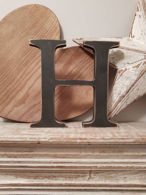 Handmade Wooden Letter H Georgian Style Nursery Decor - 20cm - image 1