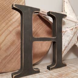 Handmade Wooden Letter H Georgian Style Nursery Decor - 20cm - thumbnail 3