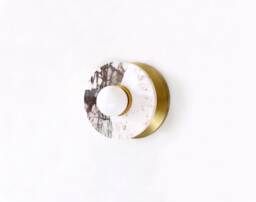 Calacatta Viola Marble & Brass Minimalist Sconce Light Vanity Lighting Bathroom Fixture Foyer Bedside