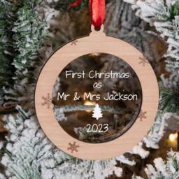 Personalised First Christmas As Mr & Mrs Tree Decoration - 1st Married And