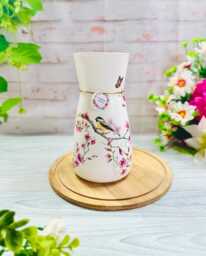 Handmade Decoupaged Glass Vase, Bird Vase, Animal Vase Animal Gifts Bird Coasters, Decor, Gift For Her, Gift Mum, Birthday Gift - thumbnail 1