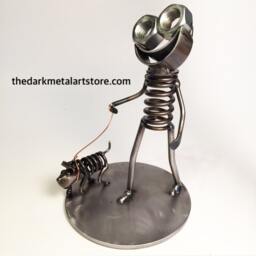 Walk The Dog Metal Art - thumbnail 1