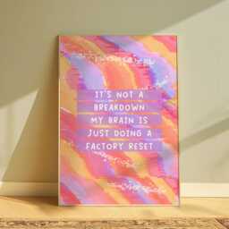 Funny Breakdown Print - Anxiety Print, Funny Mental Health Wall Art, Mentally Unstable Print - thumbnail 3
