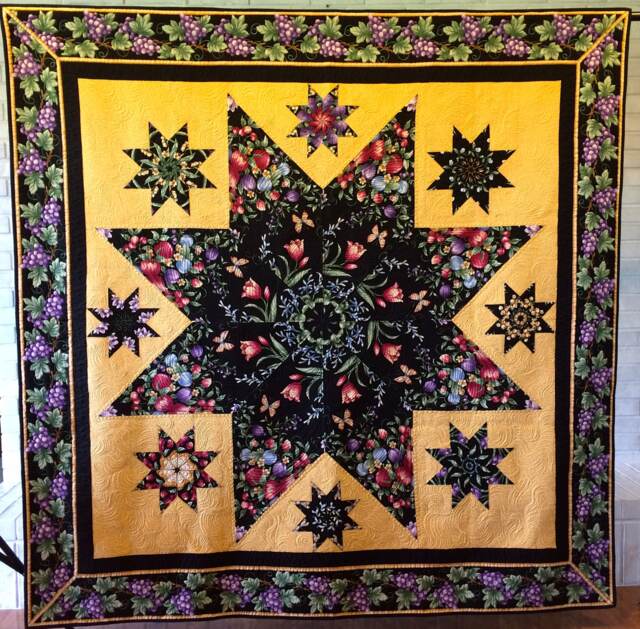 Quilted Throw, Lap Quilt, Art Quilt - image 1