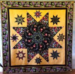 Quilted Throw, Lap Quilt, Art Quilt - thumbnail 1