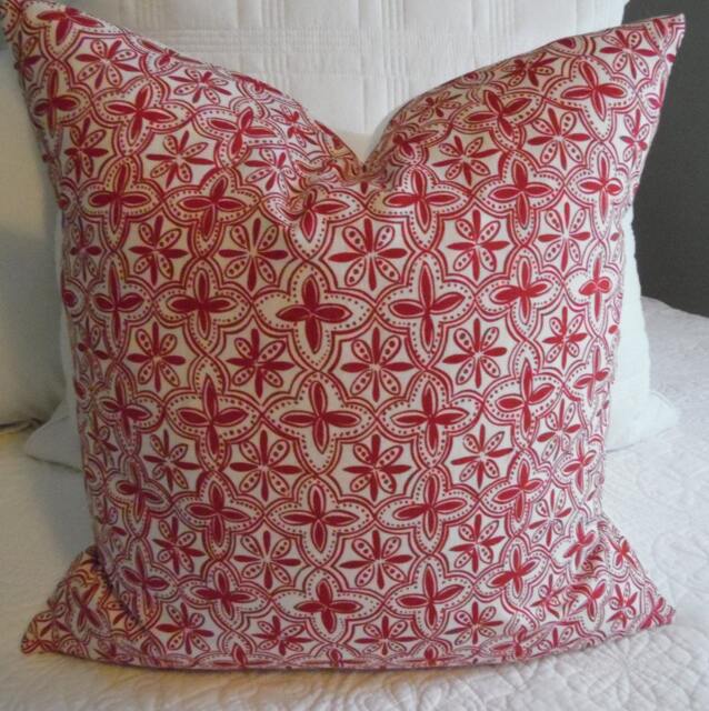 4 Colorsquartrefoil Black/Natural.blue.red.white.slub.linen Look. Holiday.pillow Covers.farmhouse.country.slip Covers.pillow Cover - image 1