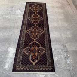 Antique 2'10x9'4 Runner Rug - Hand-Knotted Afghan Fine Quality Wool Tribal Runner, Floral Ziegler Design Artistic Home Decor Rug - thumbnail 2