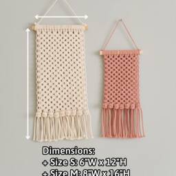 Macrame Earring Hanger, Gifts For Daughter, Bedroom Wall Decor, Organizer, Jewelry Organization, Hanging H83 - thumbnail 3
