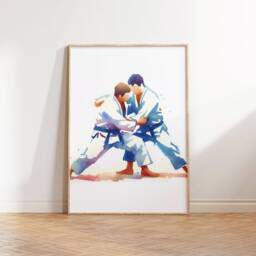 Jiu Jitsu Poster Set - 3 Prints - Wall Art Gifts Martial Arts Gift Definition Boys Bedroom Decor Kids Watercolour Artwork - thumbnail 3