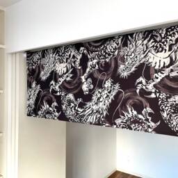 Gray Dragons Noren, Boy Noren Curtain Fabric, Martial Arts Dragon Tissu Restaurant Door Step Japanese Dragon Tapestry - thumbnail 3