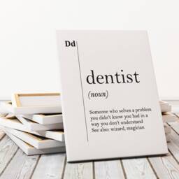 Dentist Canvas Print, Definition, Dental Office Decor, Gift For Dentist, Stomatology Gifts, Wall Art - thumbnail 3