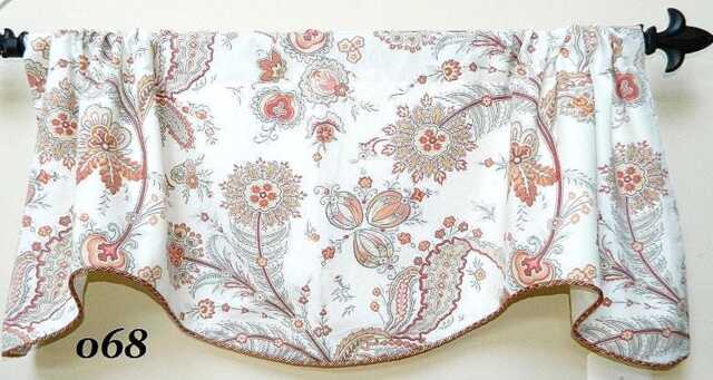 Kravet Cottingham-Coral By Sarah Richardson Window Valance Corded Lined Valance/ Rod Pocket Scalloped - image 1