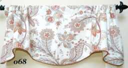 Kravet Cottingham-Coral By Sarah Richardson Window Valance Corded Lined Valance/ Rod Pocket Scalloped - thumbnail 1