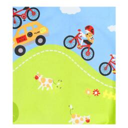 Bicycle Race Pillow Cover - Blue & Green - thumbnail 4