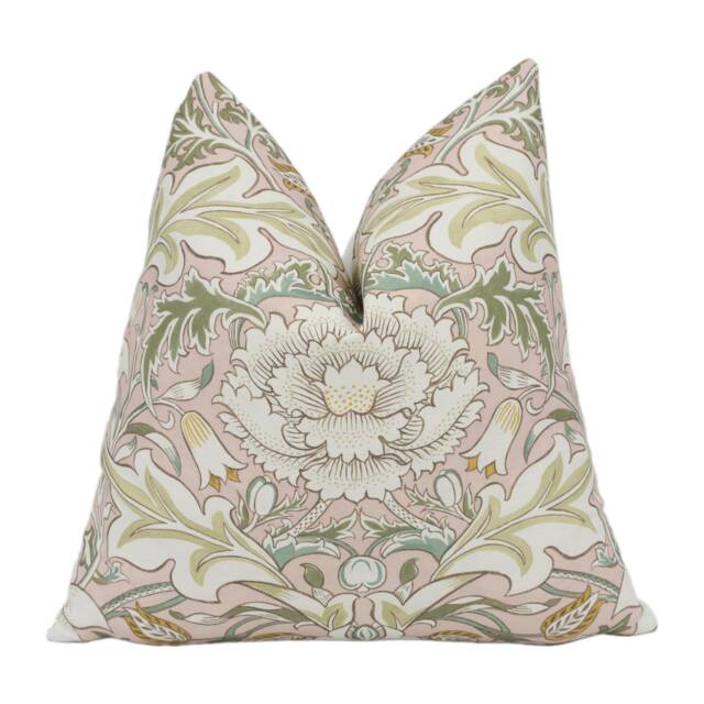 William Morris - Simply Severn Cochineal/Willow Elegant Floral Damask Designer Cushion Cover Handmade Throw Pillow Luxury Home - image 1