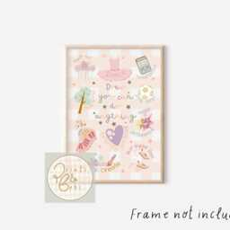 Set Of Positive Affirmation Gallery Wall Prints For A Playroom, Girls Bedroom Or Nursery - Prints Only, Unframed - thumbnail 3