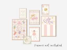 Set Of Positive Affirmation Gallery Wall Prints For A Playroom, Girls Bedroom Or Nursery - Prints Only, Unframed - thumbnail 1