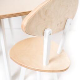 Kids Desk Chair Toddler Table Wooden Children's Small White Children Picnic Kid Play Set Furniture Home School - Desk & Chair - thumbnail 4