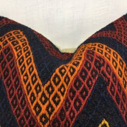Vintage Kilim Pillow Cover 20x20, Turkish Sofa Cushion - thumbnail 2