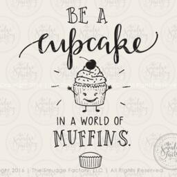 Cupcake Wall Art, Hand Lettered Quote - Digital Download - thumbnail 3