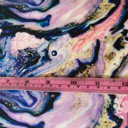 Marbled Galaxy Lampshade, Purple Gold Black Pink Marble Decor, Made To Order - thumbnail 4