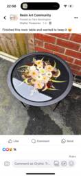 Wedding Flower Preservation Side Table/Resin Floral Flowers Pressed Bouquets Bouque