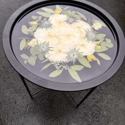 Wedding Flower Preservation Side Table/Resin Floral Flowers Pressed Bouquets Bouque - thumbnail 4
