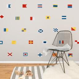 Nautical Flags - Fabric Wall Decal Sag Harbor Mej - thumbnail 2
