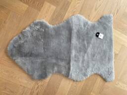 Silver Grey Short Wool Shearling, Genuine Sheepskin, 70 X 90cm - thumbnail 1